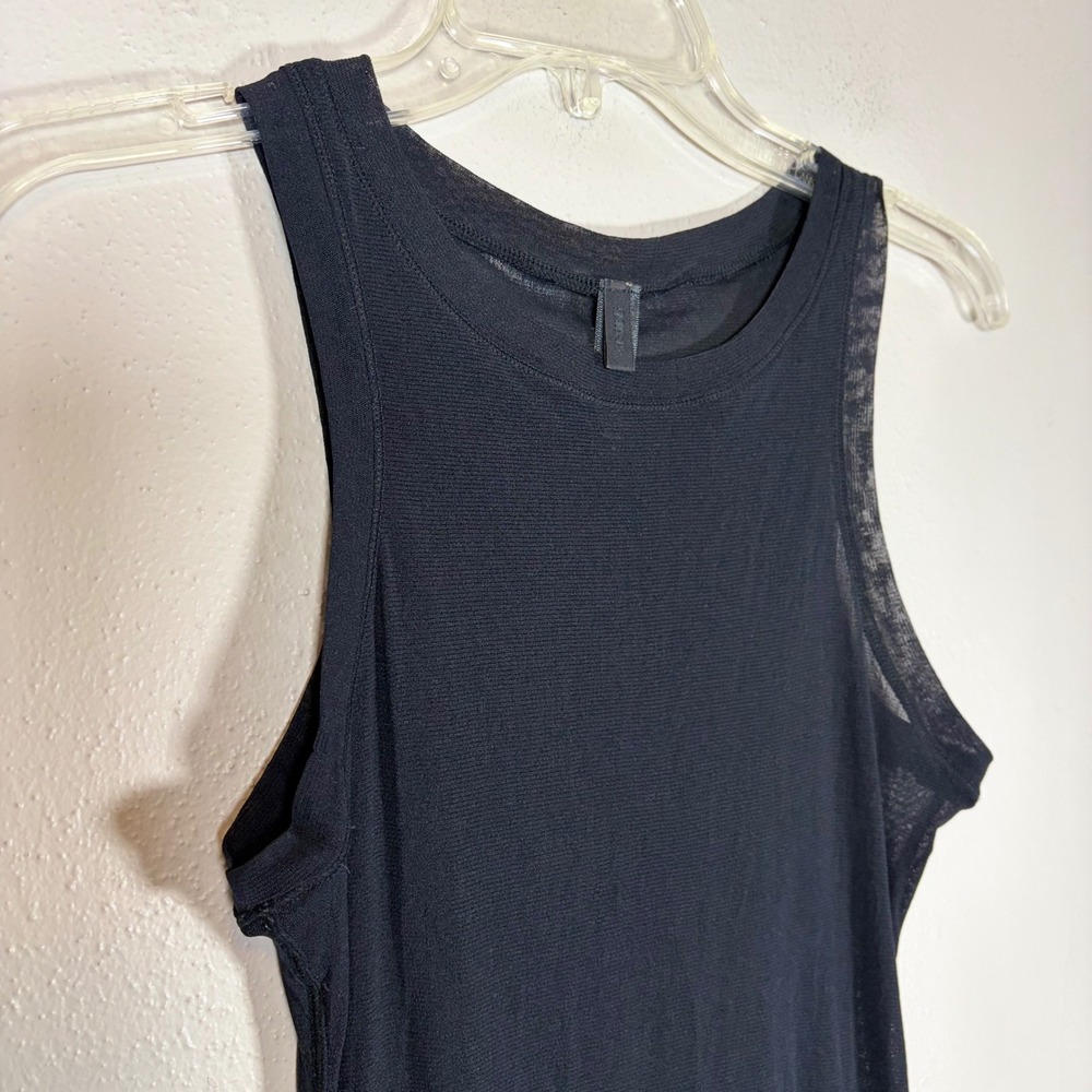 Skims Black Sleeveless Mini Dress High Neck Bodycon Size M - Picture 3 of 9